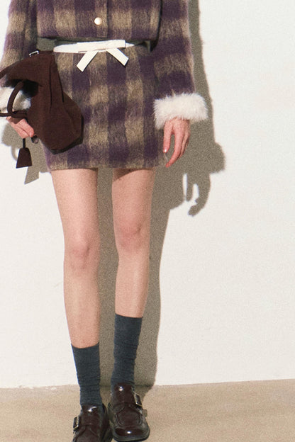 Winter Alpaca Hair Straight Skirt