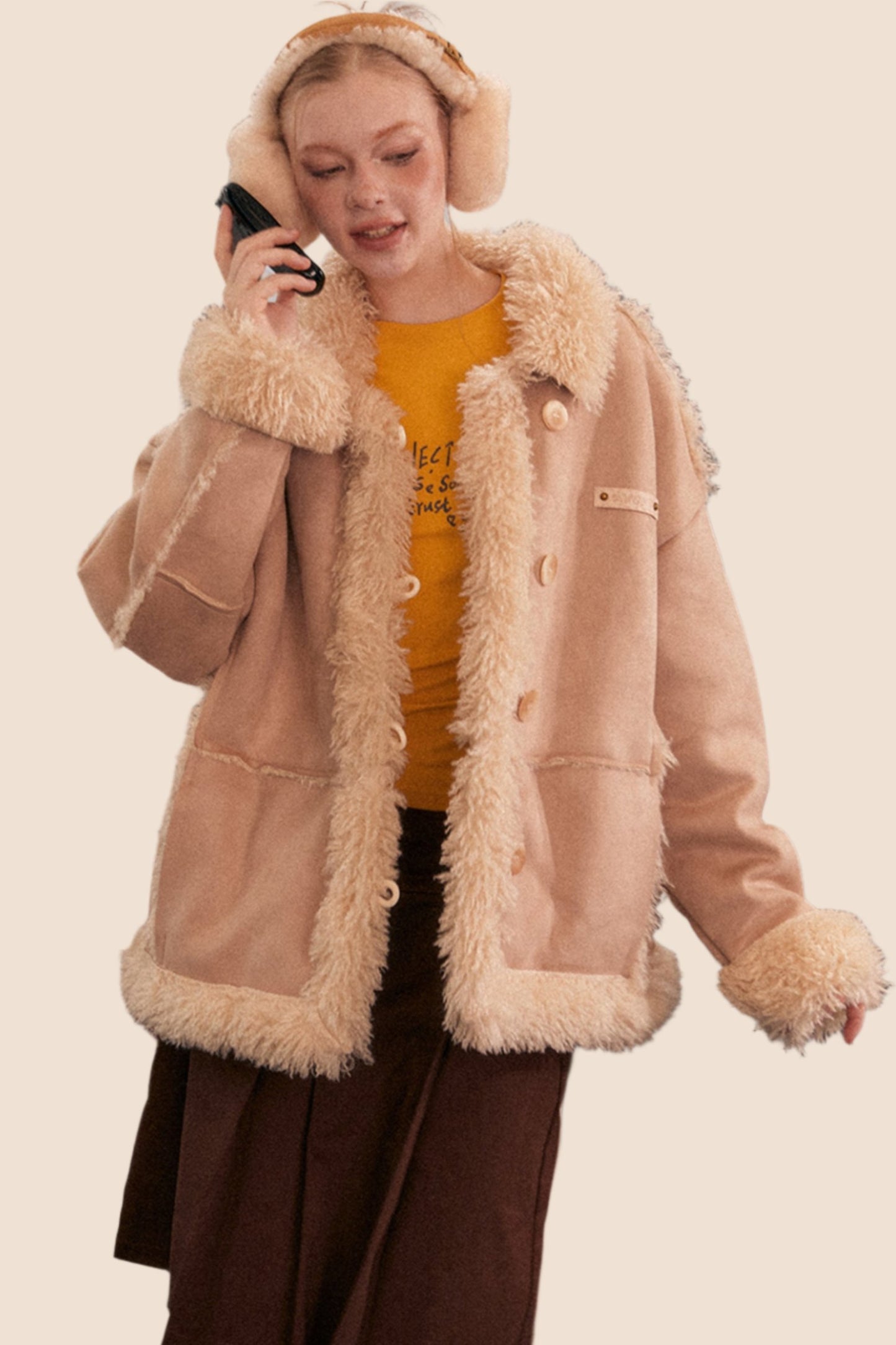 Thickened Retro Fur Collar Jacket