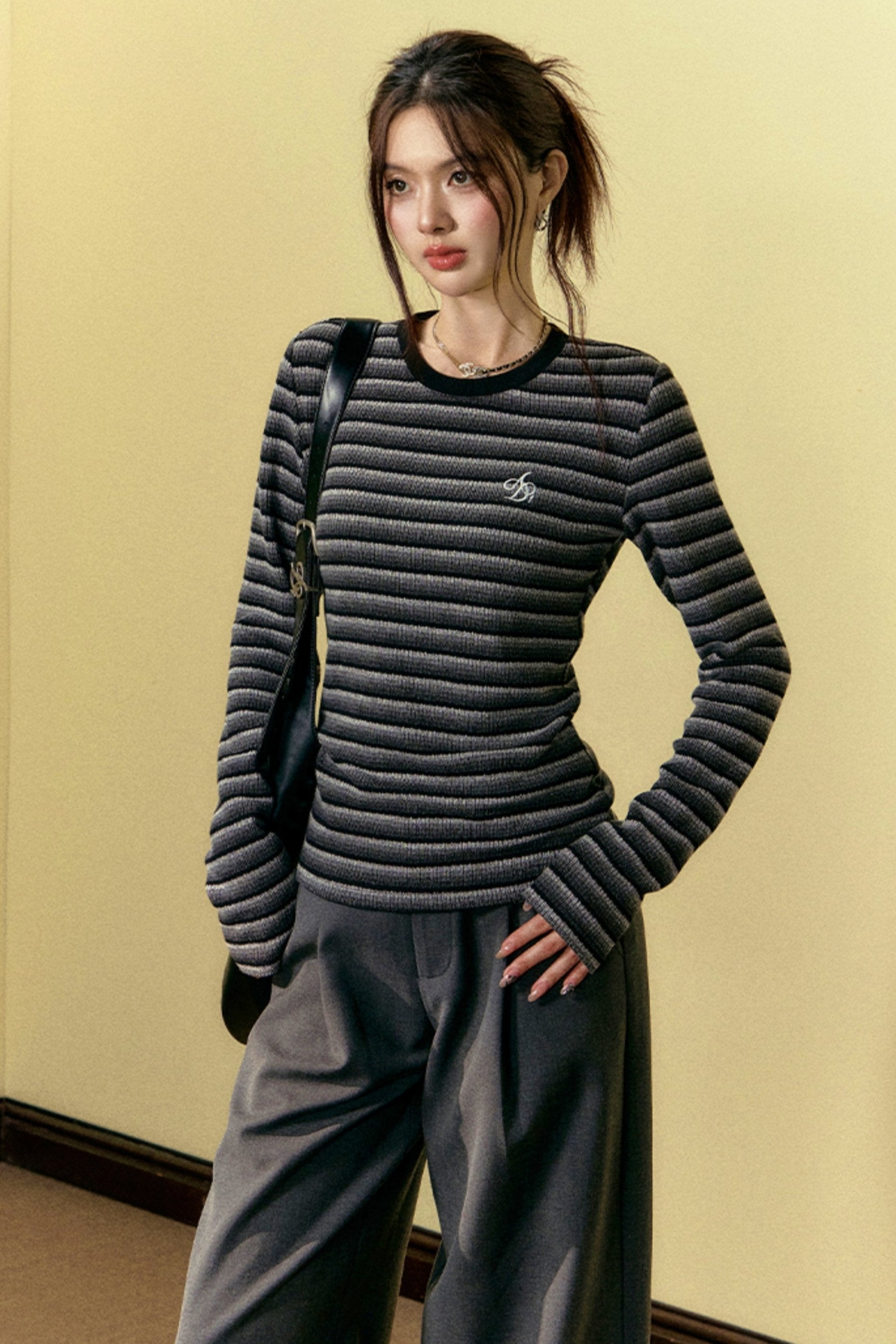 Striped Versatile Long Sleeve Shirt – UrbanSheek