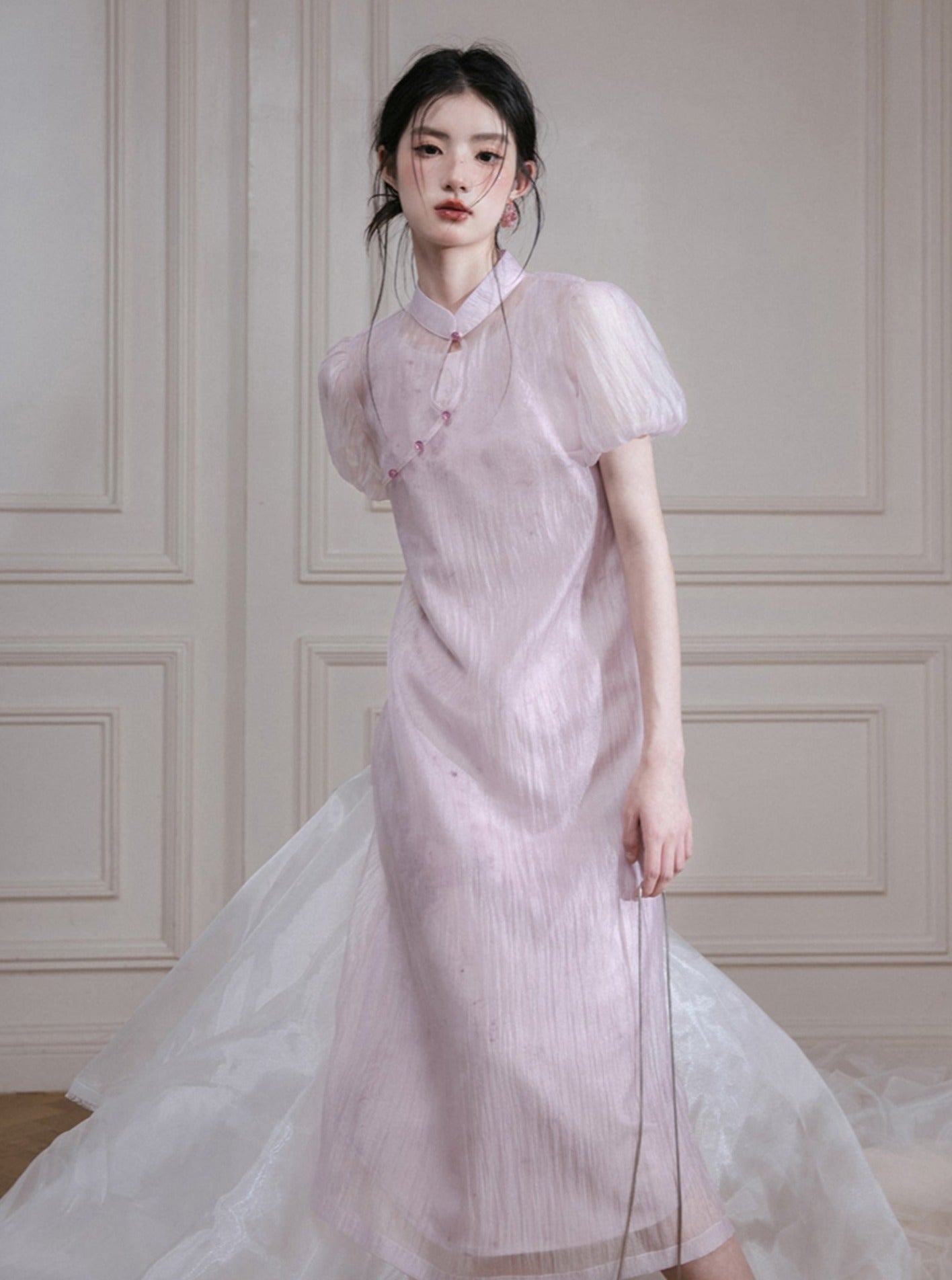 Pink Layered Two-Piece Dress