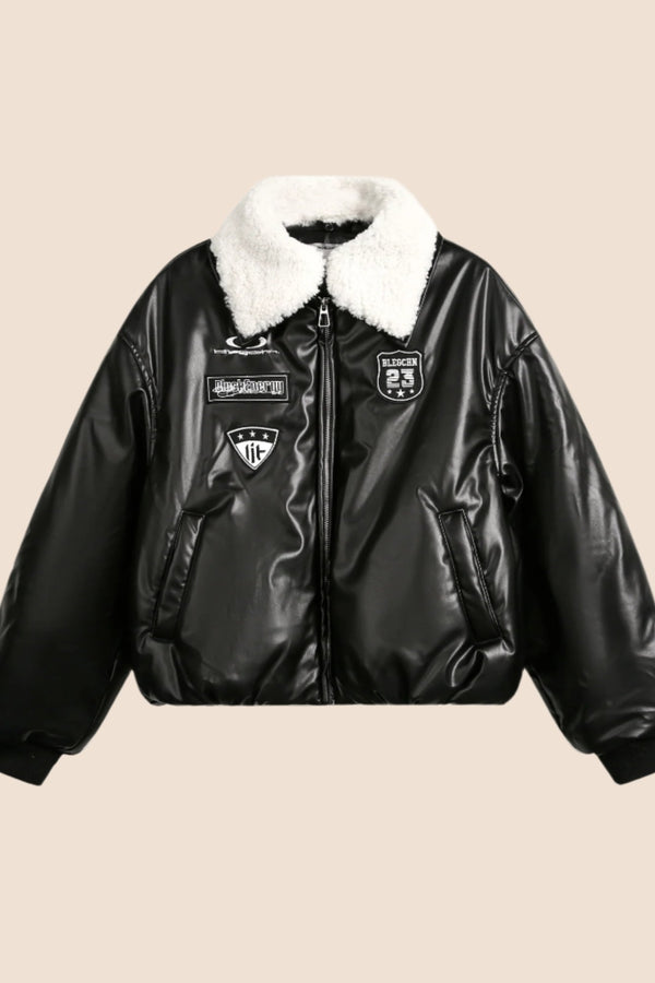 Retro Big Lapel Padded Jacket