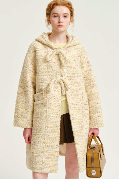 Variegated Tweed Midi Coat