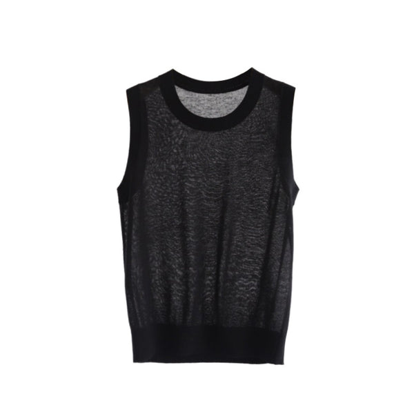 Relaxed Spun-Linen Vest Set-Up