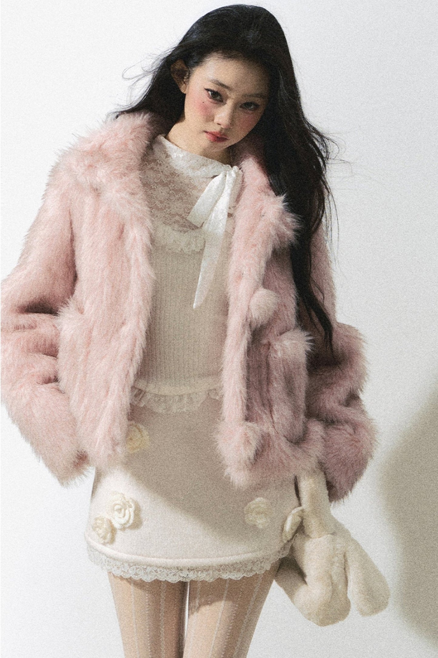 Cherry Blossom Mohair Cozy Jacket