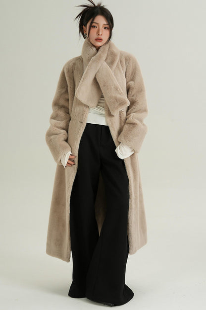 Luxury Fur Mid-Length Coat