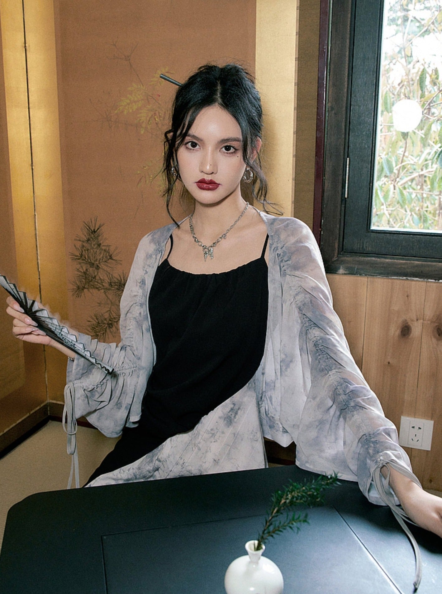 Chinese Tie-Dye Chiffon Cardigan