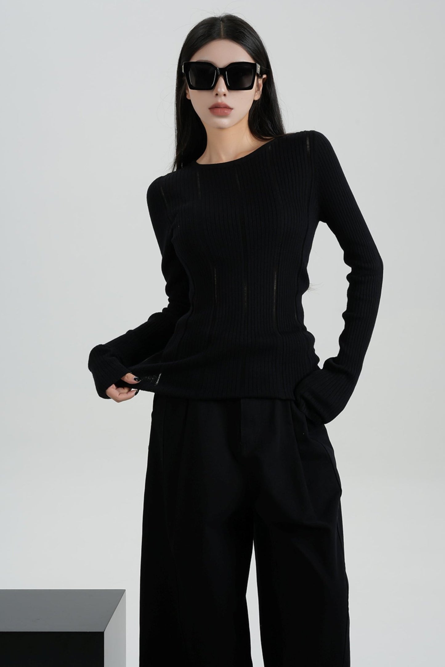 Pullover Long Sleeve Knit Base Layer Top