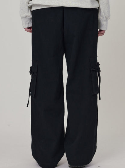 Bow strap casual pants