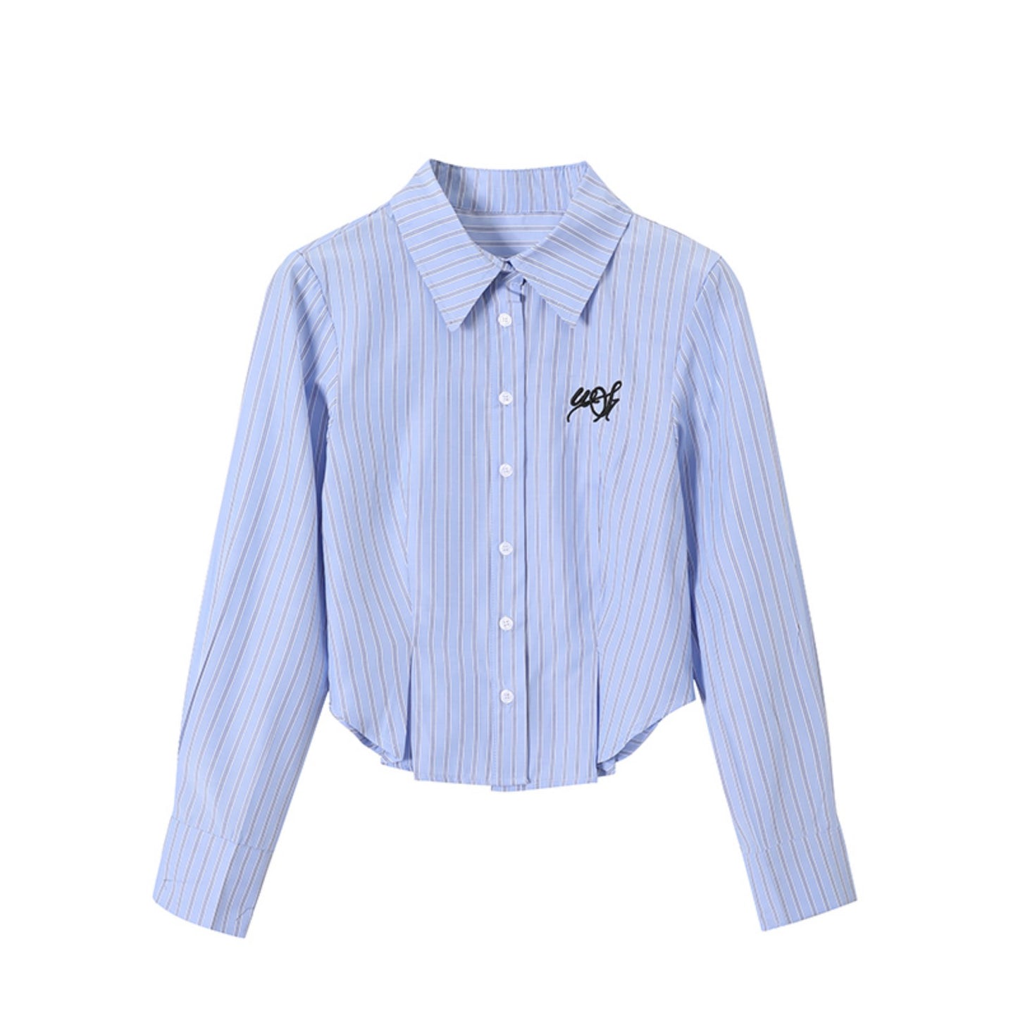 Striped Embroidered Blue Stripe Shirt
