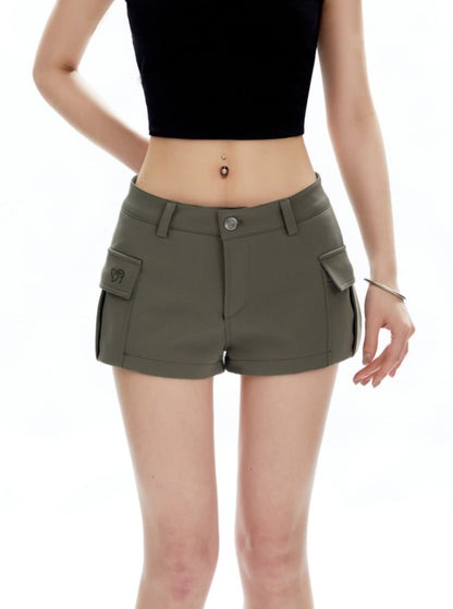 Babes Gerade Cargohose mit niedriger Taille