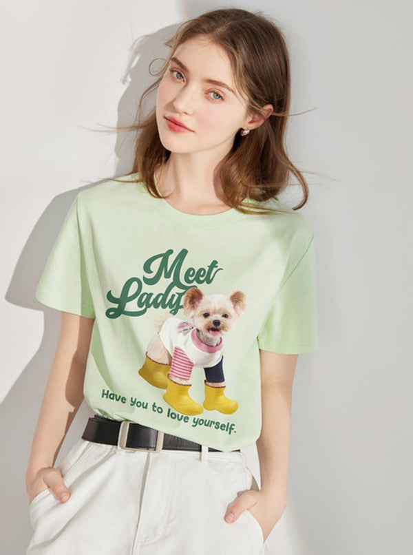 Casual Letter Print T-Shirt