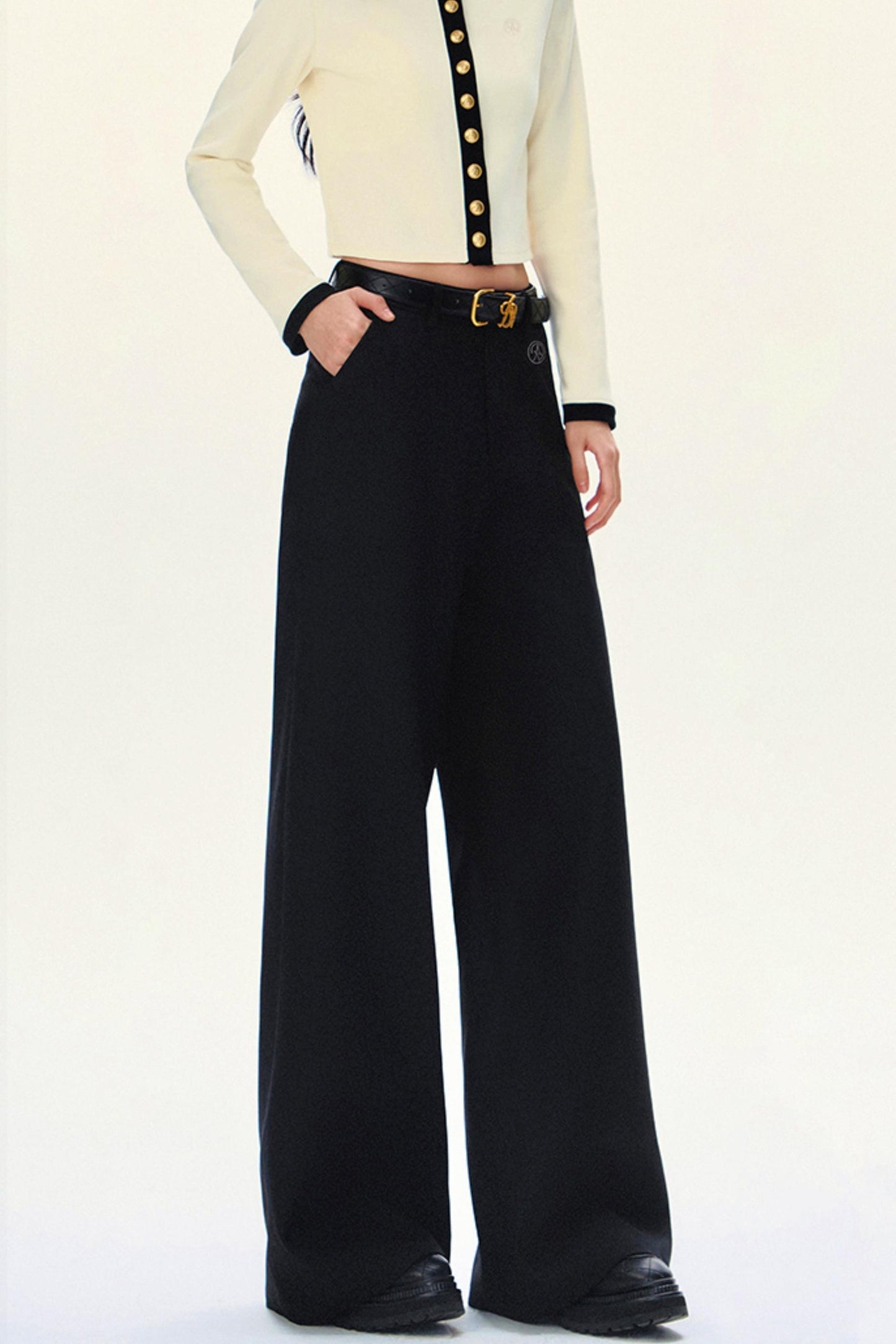 Tailored Wide-Waist Trousers