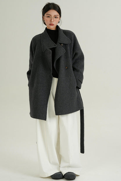 Half-Turtle Midi Wool Coat