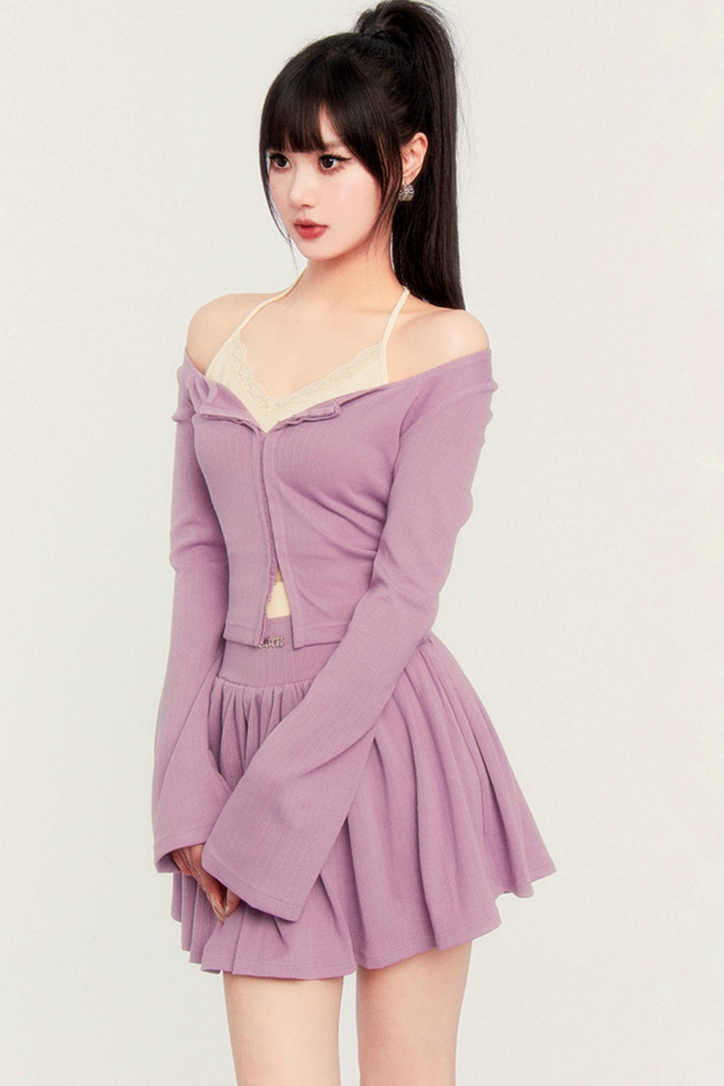 Hyacinth Two-Piece Puff Skirt Set-Up