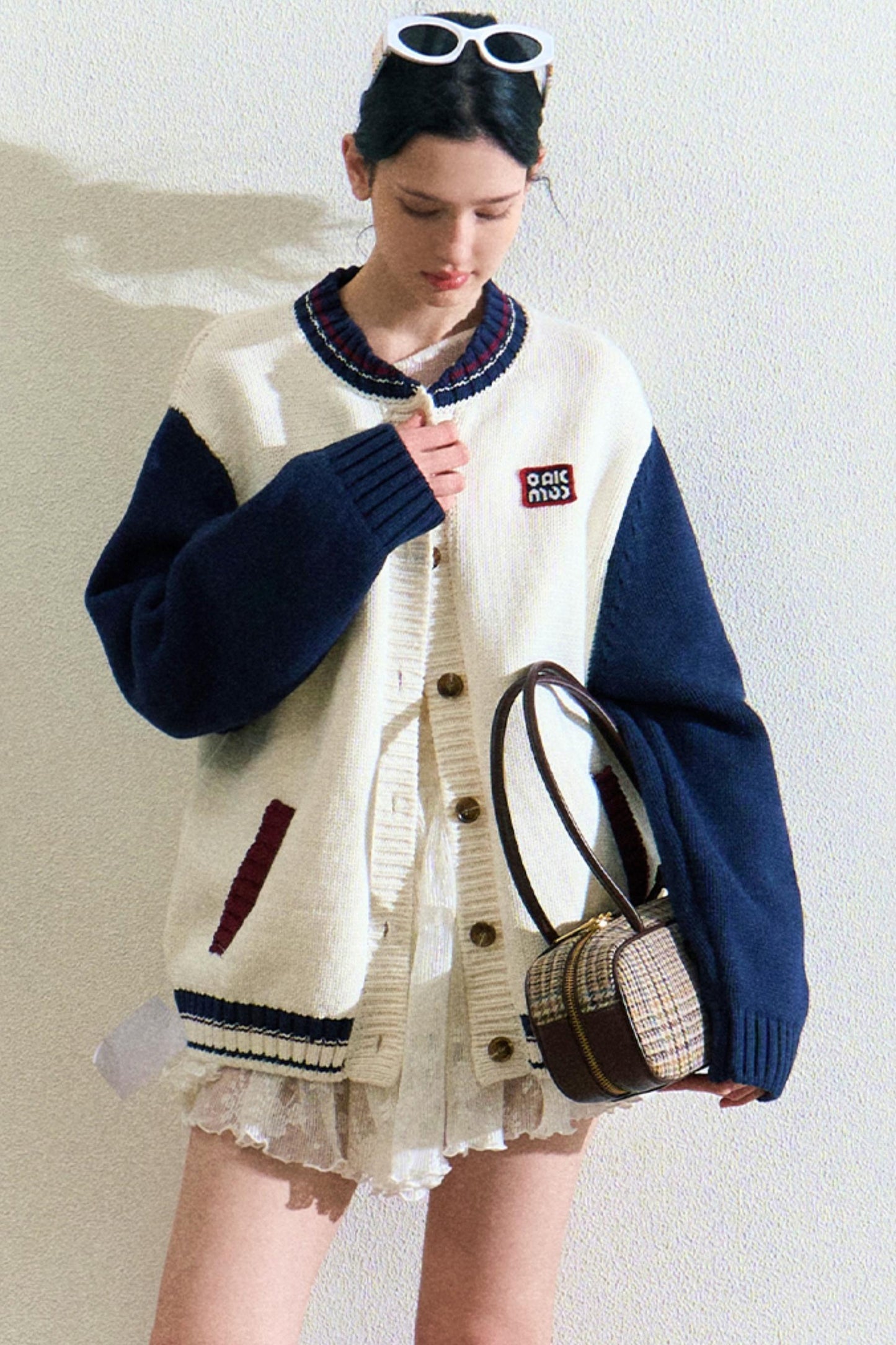 Logo Label Baseball Loose Jacket