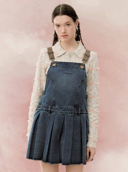 Denim -Gurtkleid