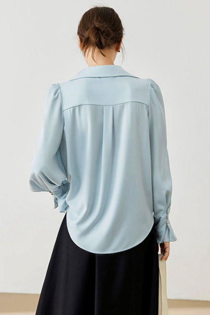 French Drape Chiffon Shirt