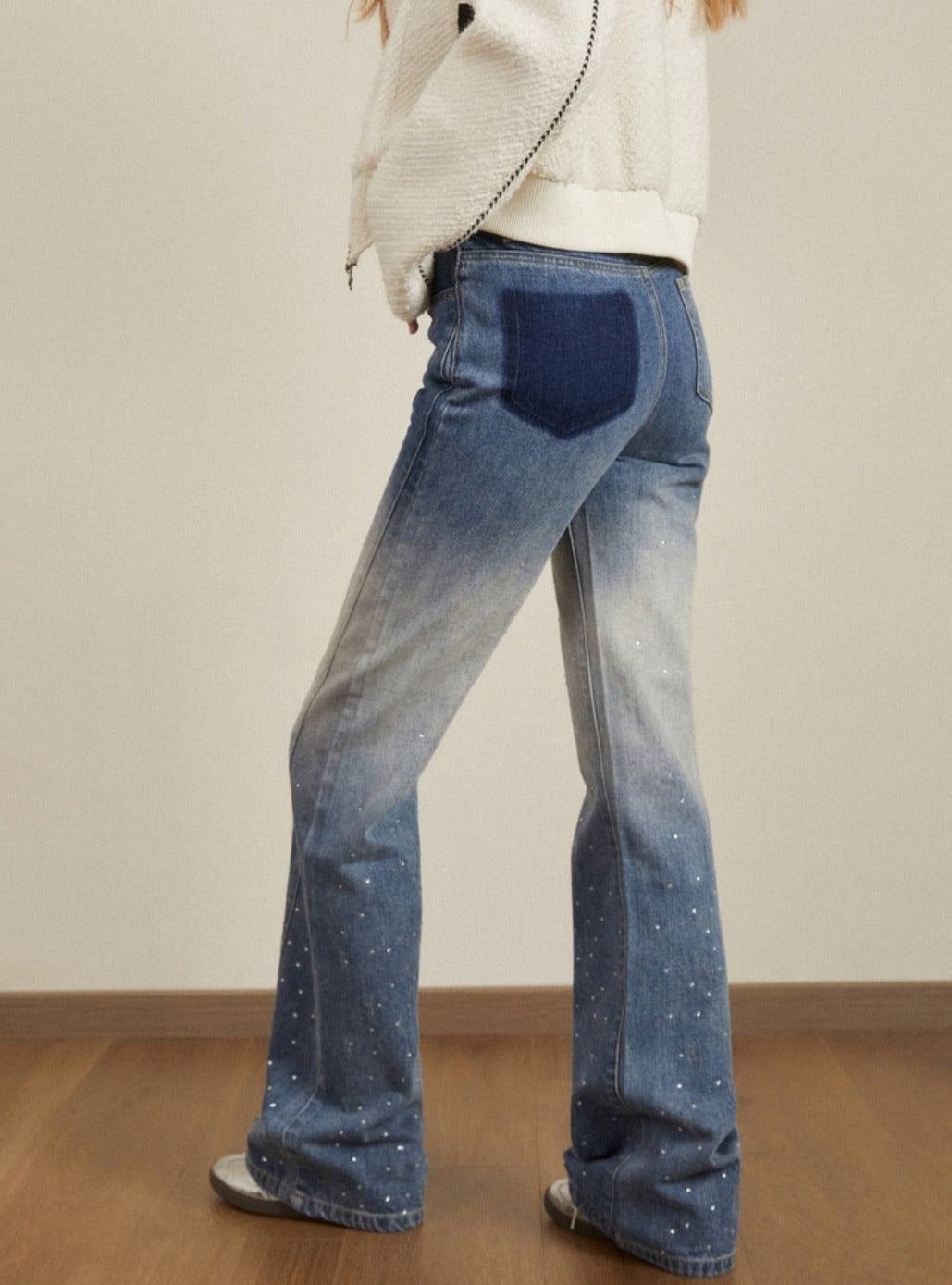 Strasshose Blue Jeans Hosen