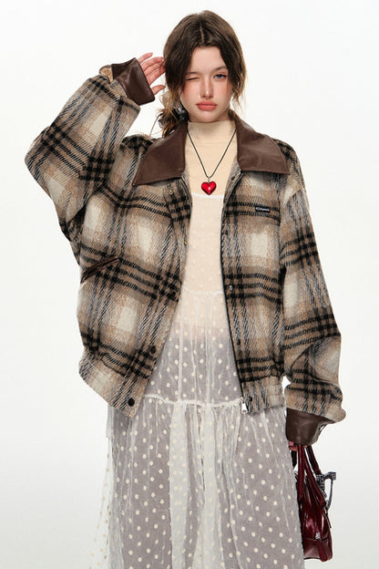 American Plaid Woolen Jacket