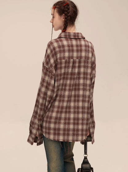 Retro Red Check Casual Shirt