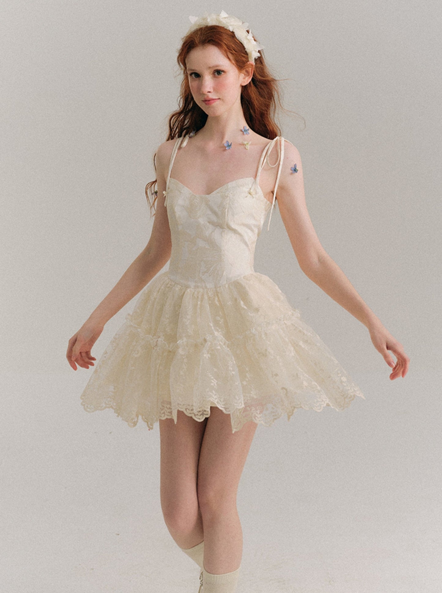 Hidden Flowers Tutu Slip Dress