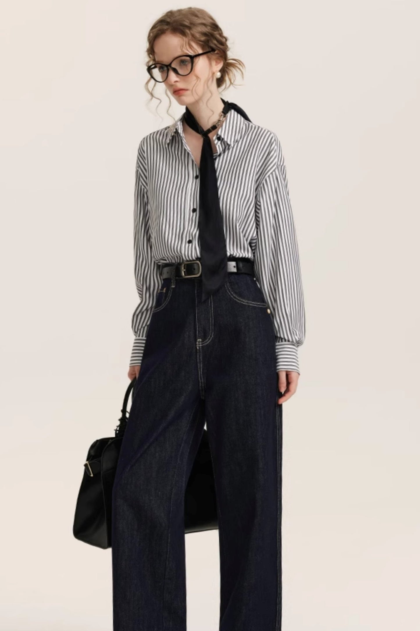 DESIGNER PLUS DUNKELBLAUE JEANS IN VINTAGE-WASCHUNG SLOUCHY LOOSE CASUAL HIGHRISE DRAPED TURNIP TROUSERS