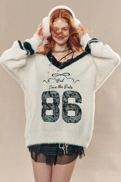 Loose Wool Sweater Top