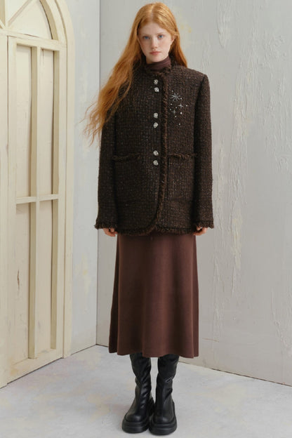 Salt Tea Spice Wool Short Jacket