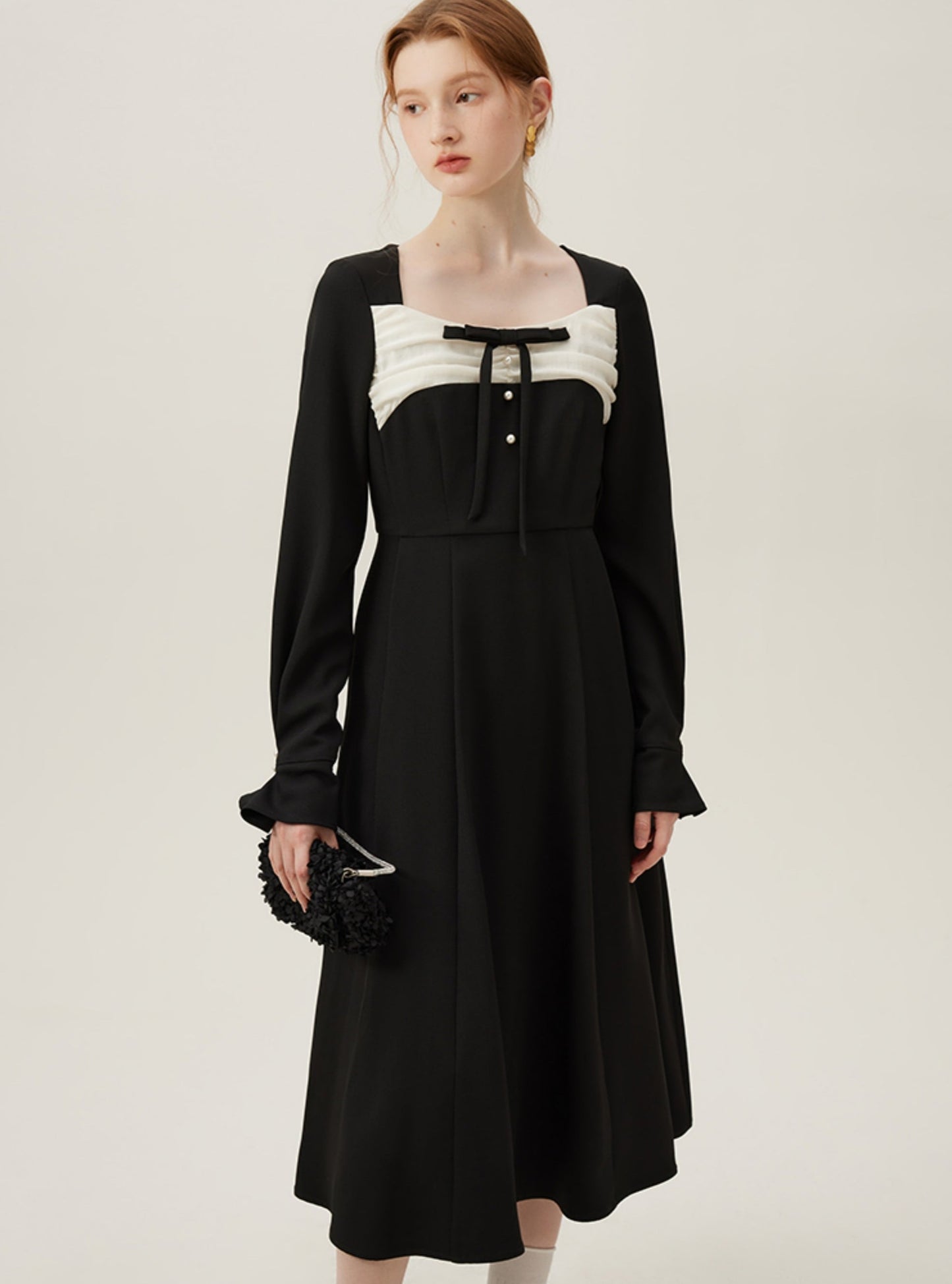 Hepburn French Black Everyday Dress