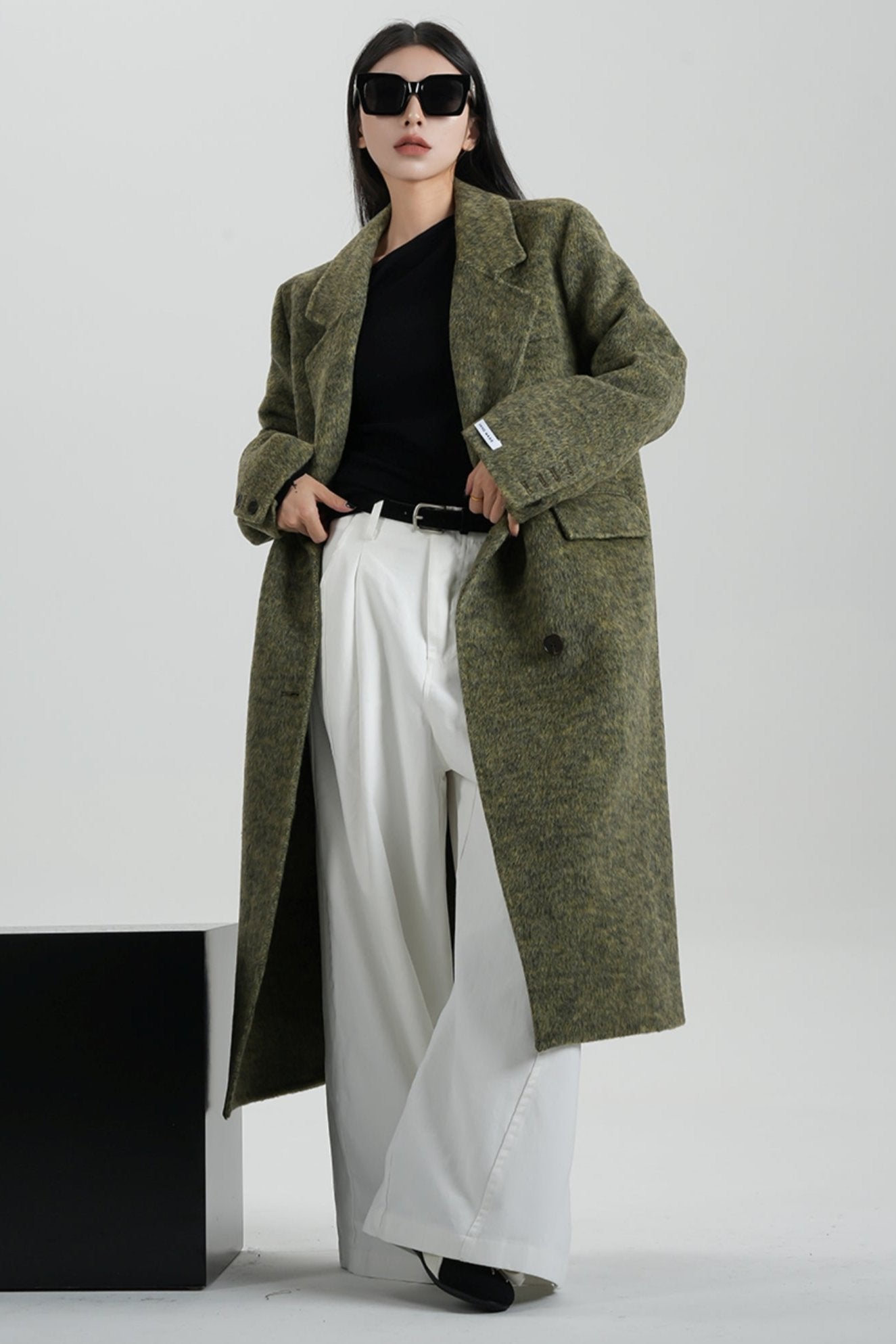 Reversible Tweed Wool Coat