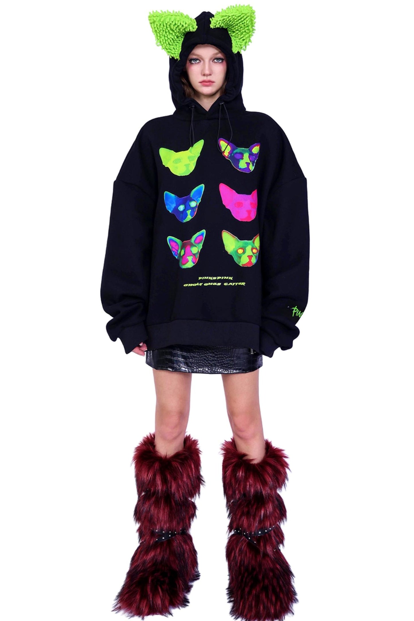 Cat Ear Y3K Hooded Sweatshirt