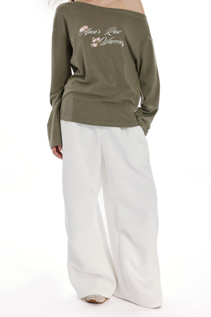 LOOSE DRAWSTRING GRAY SWEATPANTS