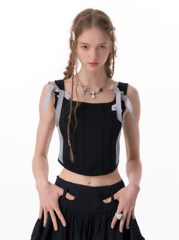 American Slim Fit Suspender Vest Top