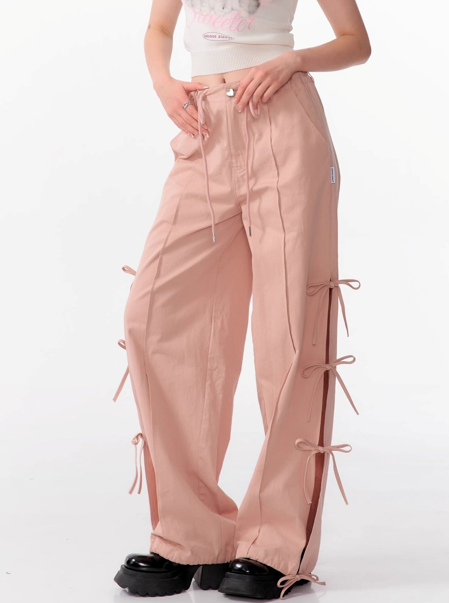 High Waist Wide-Leg Cargo Pants