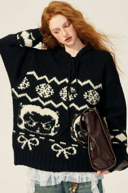 American Retro Loose Knitted Sweater