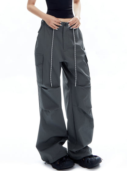 Hiking Drawstring Low Rise Cargo Pants