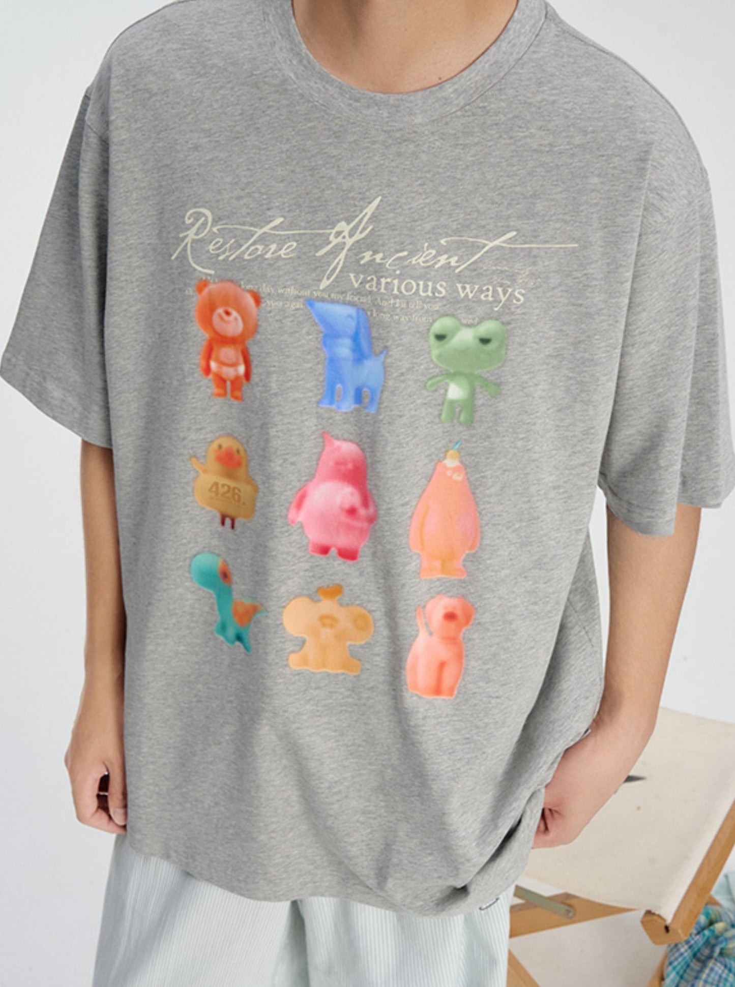 Sommer Bunte Gummis T-Shirt