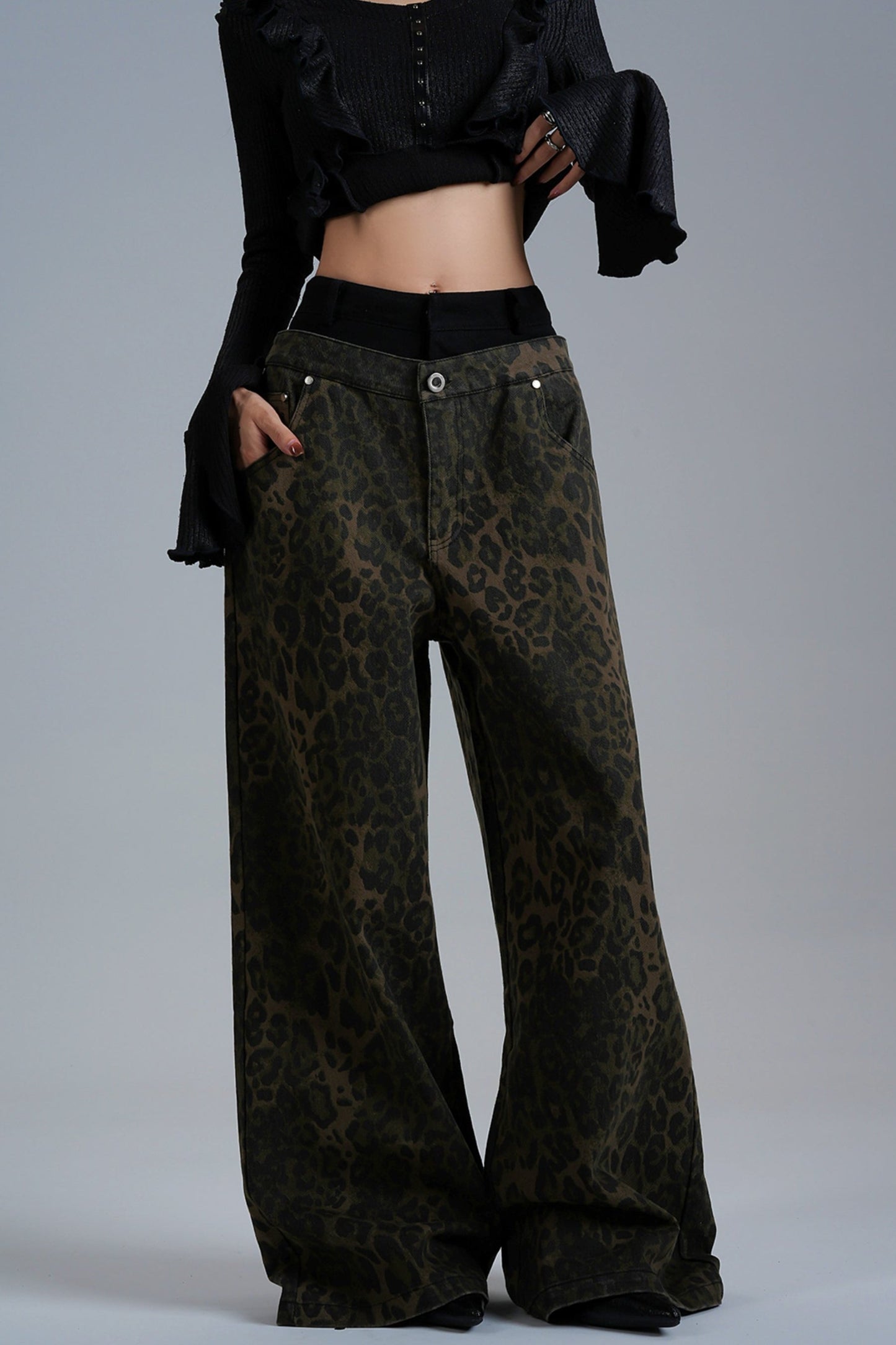 American Low Rise Wide Leg Pants