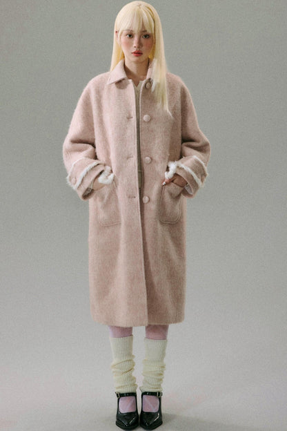 Cherry Blossom Tweed Long Coat