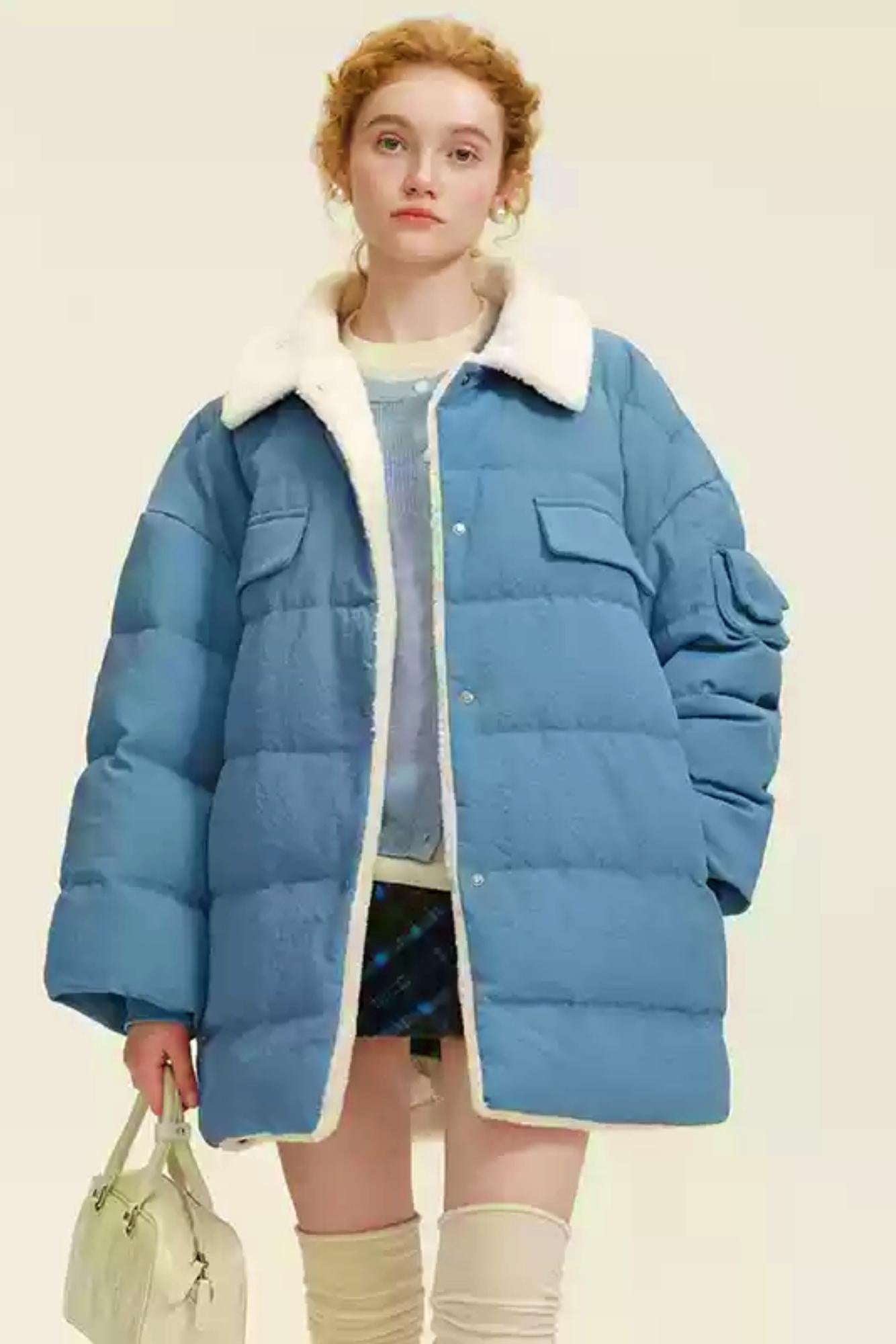 Panelled Winter Down Jacket