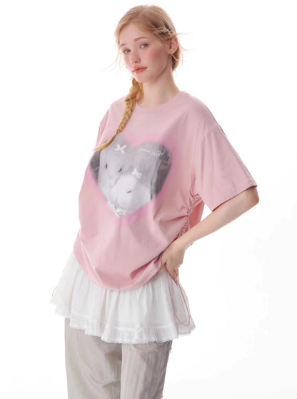 Love Bunny T-Shirt mit Kordelzug