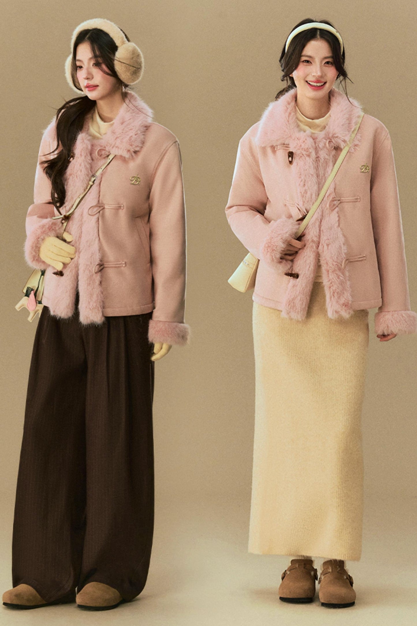 Suede Fur Collar Jacket