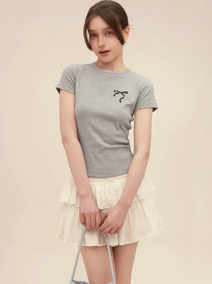 Vintage T-shirt And Shorts Pants With Skirt Set-Up