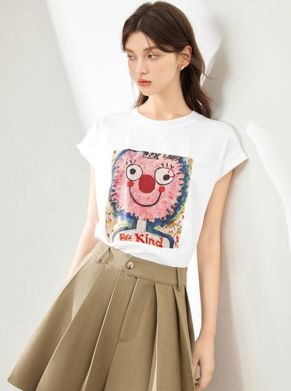 Premium Cartoon Print Loose T-Shirt