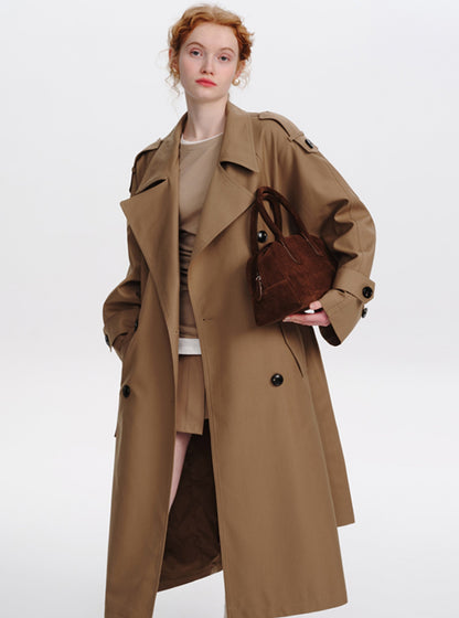 Temperament long loose over-the-knee coat