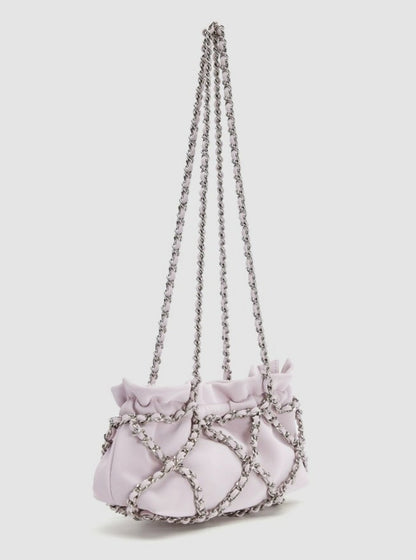 Nude Pink Chain Shoulder Bag