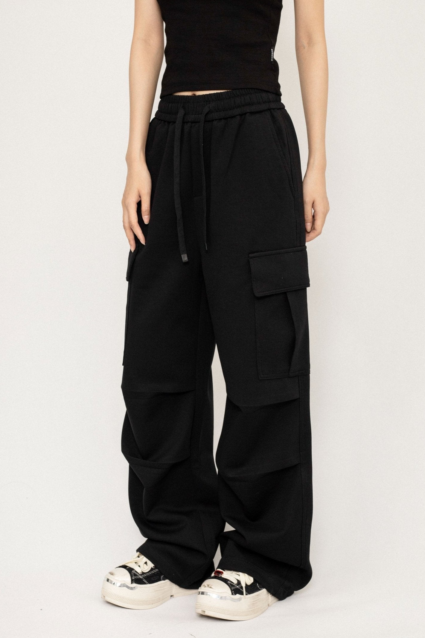 American Black Casual Stretch Cargo Pants