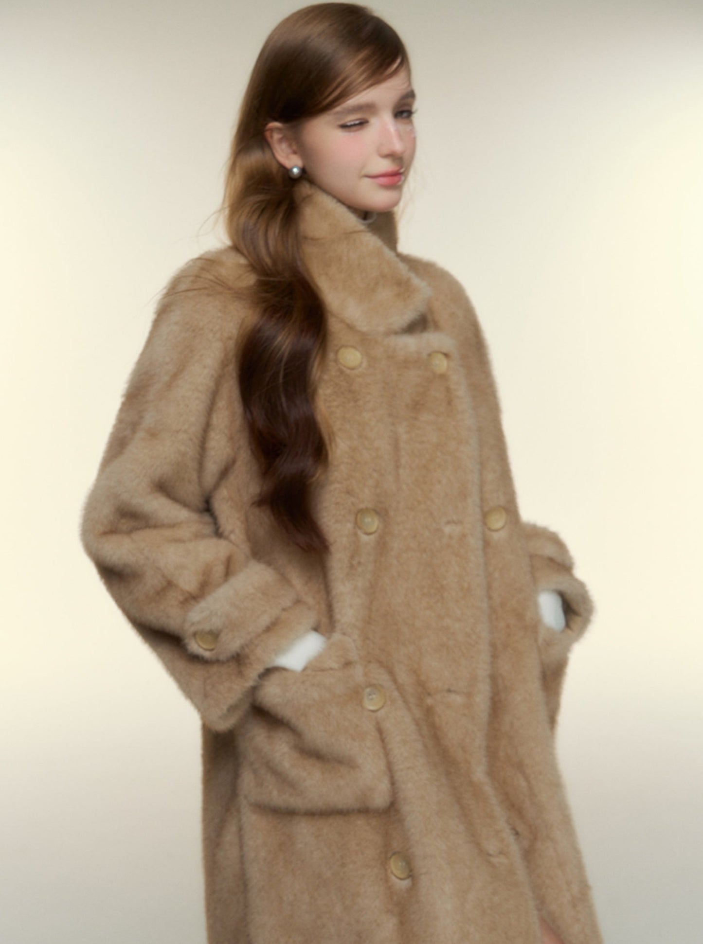 Fur Integrated Midi Age Reduction Jacket