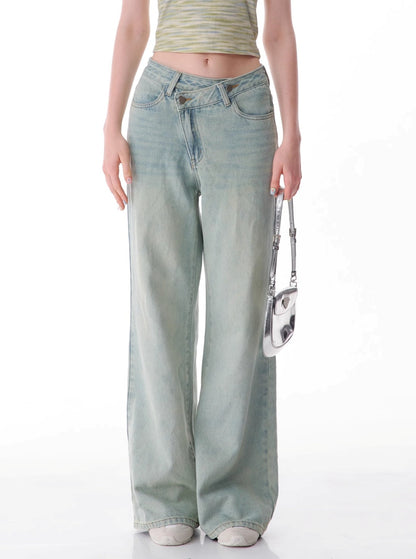 Slim Flared Straight Leg Jeans Pants