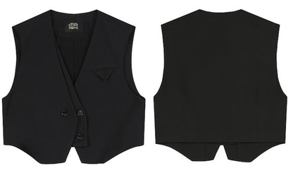 Preppy Layering Suit Vest